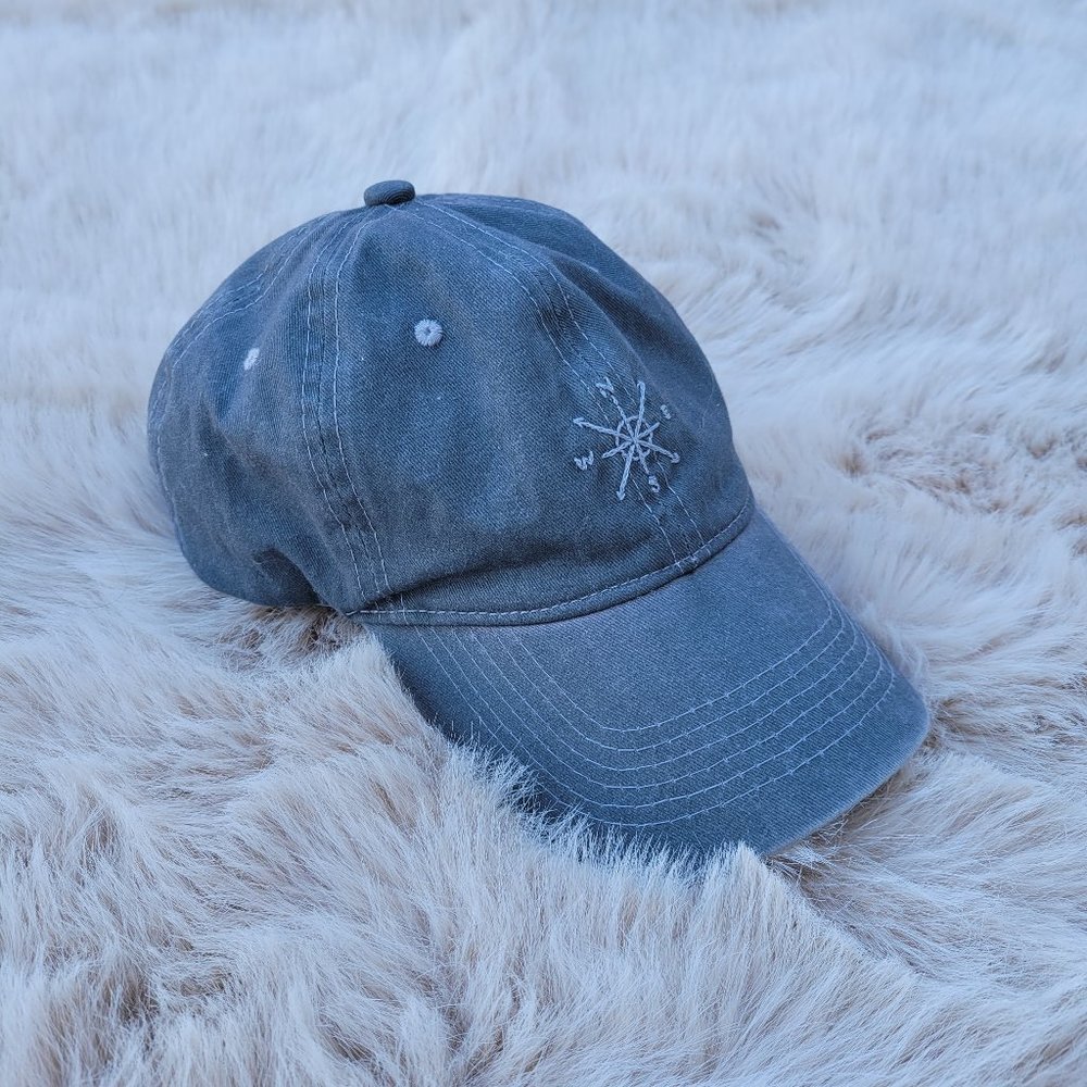 Dad Hat - Unique Hand Embroidered Compass